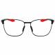 Phillips Safety Nike Metal Fusion Radiation Glasses - Satin Black/Red FV2381-010 (Front View)