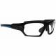 Wrap Around Radiation Glasses Model Q368 - Black/Blue