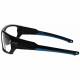 Wrap Around Radiation Glasses Model Q368 - Black/Blue