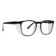 Phillips Safety Plastic Frame Radiation Glasses Model SQ5062 - Black (Right Angle View)