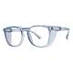 Phillips Safety Plastic Frame Radiation Glasses Model SQ5062 - Blue (Left Angle View)