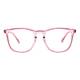 Phillips Safety Plastic Frame Radiation Glasses Model SQ5062 - Pink (Front View)