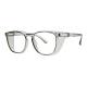 Phillips Safety Plastic Frame Radiation Glasses Model SQ5062 - Tan (Left Angle View)