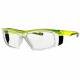 Plastic Frame Radiation Safety Glasses Model T9559 - Clear Neon Green