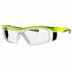 Plastic Frame Radiation Safety Glasses Model T9559 - Clear Neon Green