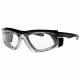 Plastic Frame Radiation Safety Glasses Model T9603 - Black with Clear