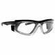 Plastic Frame Radiation Safety Glasses Model T9603 - Black with Clear