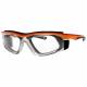 Plastic Frame Radiation Safety Glasses Model T9603 - Orange with Clear