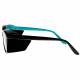 Plastic Frame Radiation Safety Glasses Model T9730 - Black with Teal