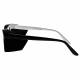 Plastic Frame Radiation Safety Glasses Model T9730 - Black with White