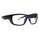 Phillips Safety Wrap Around Radiation Glasses Model TP360 - Black/Blue (Right Angle View)