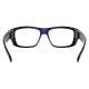 Phillips Safety Wrap Around Radiation Glasses Model TP360 - Black/Blue (Back View)