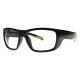 Phillips Safety Wrap Around Radiation Glasses Model TP360 - Gray/Green (Left Angle View)