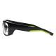 Phillips Safety Wrap Around Radiation Glasses Model TP360 - Gray/Green (Left Side View)