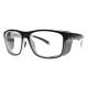 Phillips Safety Plastic Frame Radiation Glasses Model TP395 - Gray/Blue (Left Angle View)