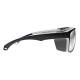 Phillips Safety Plastic Frame Radiation Glasses Model TP395 - Gray/Blue (Right Side View)