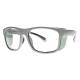 Phillips Safety Plastic Frame Radiation Glasses Model TP395 - Light Gray/Green (Left Angle View)