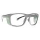 Phillips Safety Plastic Frame Radiation Glasses Model TP395 - Light Gray/Green (Right Angle View)