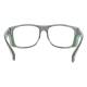 Phillips Safety Plastic Frame Radiation Glasses Model TP395 - Light Gray/Green (Back View)