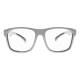 Phillips Safety Plastic Frame Radiation Glasses Model TP395 - Light Gray/Green (Front View)
