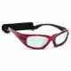 Model EGM Radiation/Laser (Holmium/Yag/CO2) Combination Glasses - Red