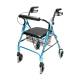Lumex® RJ4300AQ Walkabout 4-Wheel Rollator, Lite, Aqua - Front View
