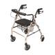 Lumex® RJ4300CH Walkabout 4-Wheel Rollator, Lite, Champagne - Front View