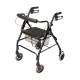 Lumex® RJ4300K Walkabout 4-Wheel Rollator, Lite, Black - Front View