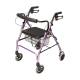 Lumex® RJ4300L Walkabout 4-Wheel Rollator, Lite, Lavender - Front View