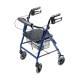 Lumex® RJ4302B Walkabout 4-Wheel Rollator, Hemi - Royal Blue