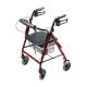 Lumex® RJ4302R Walkabout 4-Wheel Rollator, Hemi - Burgundy