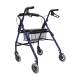 Lumex® RJ4318B Walkabout 4-Wheel Rollator, Wide, Royal Blue - Back View
