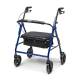 Lumex® RJ4405B Walkabout 4-Wheel Rollator, Imperial Bariatric, Contoured Backbar, Royal Blue - Front View