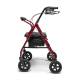 Lumex® RJ4405R Walkabout 4-Wheel Rollator, Imperial Bariatric, Contoured Backbar, Burgundy - Side View