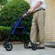 Lumex® RJ4700B Set n’ Go® Height Adjustable Rollator, Blue - Actual Use, Walking