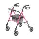 Lumex® RJ4700P Set n’ Go® Height Adjustable Rollator, Pink - Front View