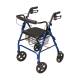Lumex® RJ4805B Walkabout 4-Wheel Rollator, Contour Deluxe, Royal Blue - Front View