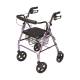 Lumex® RJ4805L Walkabout 4-Wheel Rollator, Contour Deluxe, Lavender - Front View