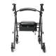 Lumex® RJ5500K Walkabout Steel Knock Down 4-Wheel Rollator, Black - Back View