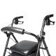 Lumex® RJ5500K Walkabout Steel Knock Down 4-Wheel Rollator, Black - Front Handle