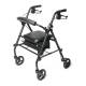 Lumex® RJ5500K Walkabout Steel Knock Down 4-Wheel Rollator - Black