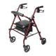 Lumex® RJ5500R Walkabout Steel Knock Down 4-Wheel Rollator - Burgundy