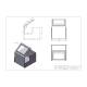 Phillips Safety RNM-LBLOCK-FULL-10 and RNM-LBLOCK-FULL-20 L-Block Nuclear Shield and Cave, 10 mm Lead Equivalent and 20 mm Lead Equivalent - Dimensions and Parts