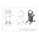 Phillips Safety RNM-MFMIV1-10 Mobile Nuclear Medicine Injection Cart with Electric Lift - Dimensions and Parts