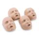 Prestan RPP-JTFACE-4-MS Replacement Face Skin for Professional Adult Jaw Thrust Manikin with CPR Feedback, 4-Pack - Medium Skin Tone