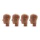 Prestan RPP-JTHEAD-4-DS Replacement Jaw Thrust Head Assembly for Professional Adult Manikin with CPR Feedback, 4-Pack - Dark Skin Tone
