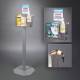 Poltex SANSTAT13-2STL Locking Sanitizing Station, Stand Mount - 3 Position (Consumables Not Included)