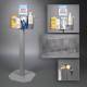 Poltex SANSTAT17-3STL Locking Sanitizing Station, Stand Mount - 4 Position (Consumables Not Included)