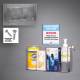Poltex SANSTAT17-W Locking Sanitizing Station - 4 Position, Wall Mount (Consumables Not Included)