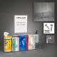Poltex SANSTAT23SLV-W Locking Sanitizing Station with Sign Sleeve - Wall Mount, 5 Position (Consumables Not Included)